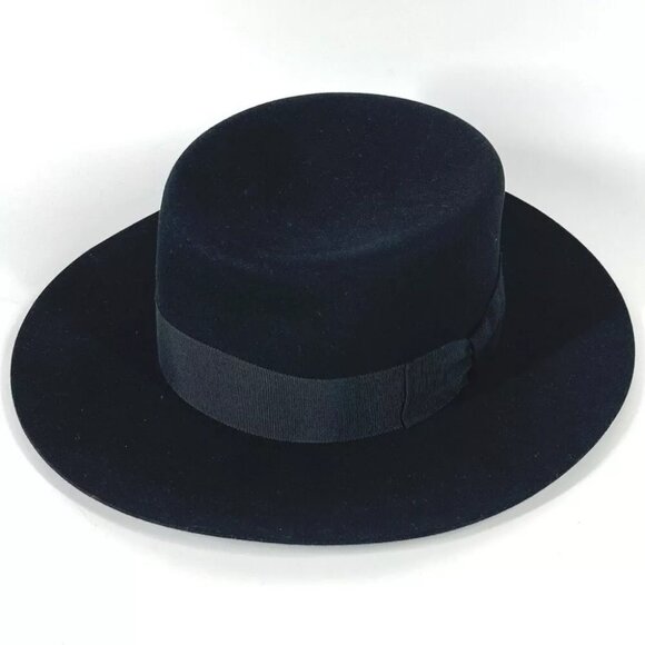 SAINT LAURENT PARIS Felt hat felt Black Unused - Picture 1 of 10